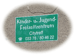 Citytreff Ludwigsfelde Werbeschild